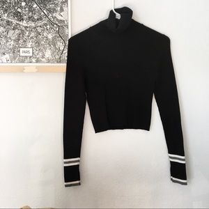 Zara knit cropped turtle neck 💫